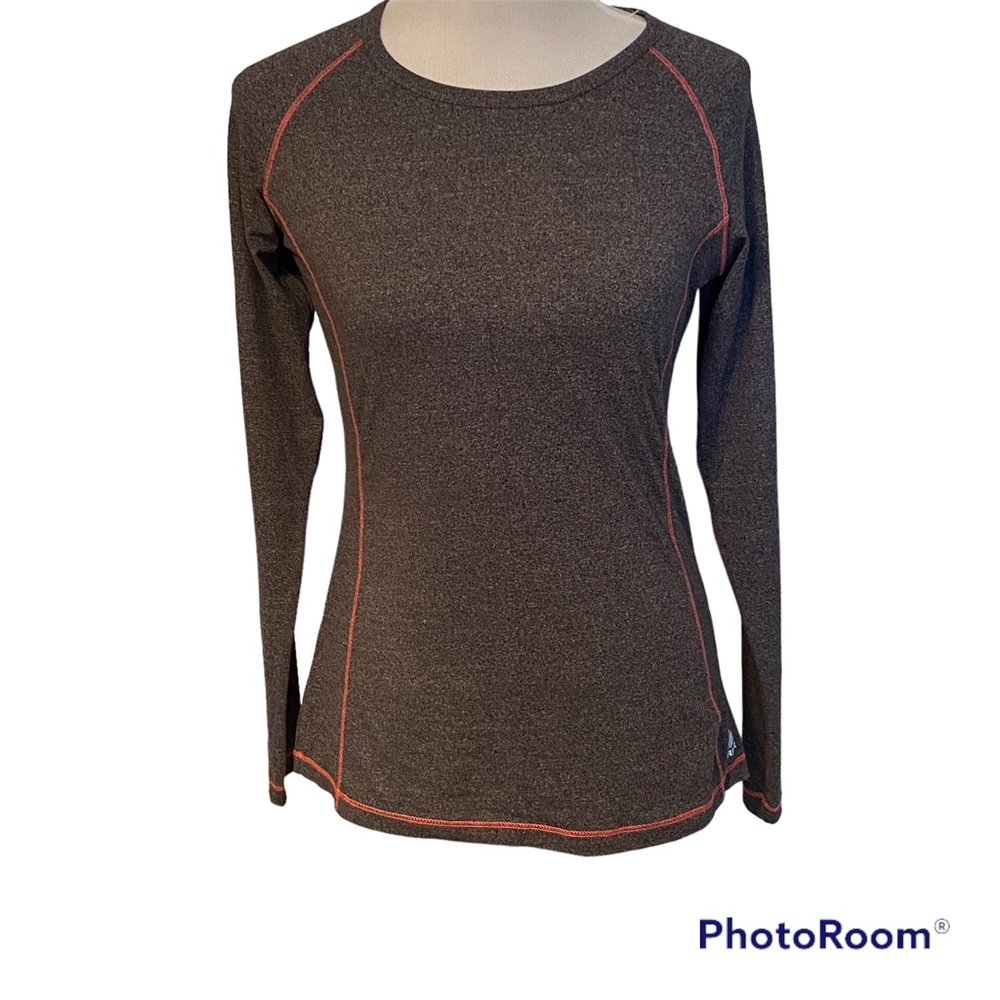 RBX TOP TEE LONG SLEEVE GRAY PINK CREWNECK NEW NWT SIZE M ACTIVE